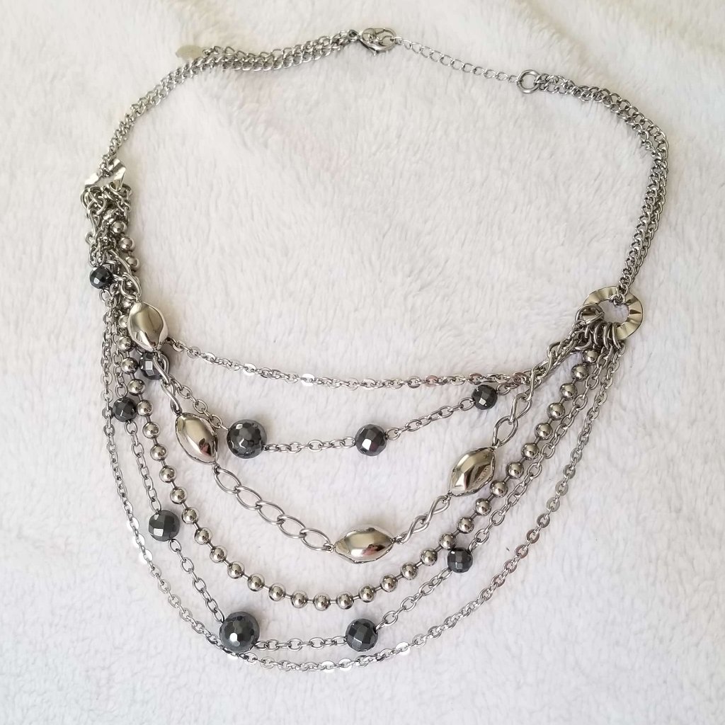 Milor Hematite  Stainless Steel Necklace